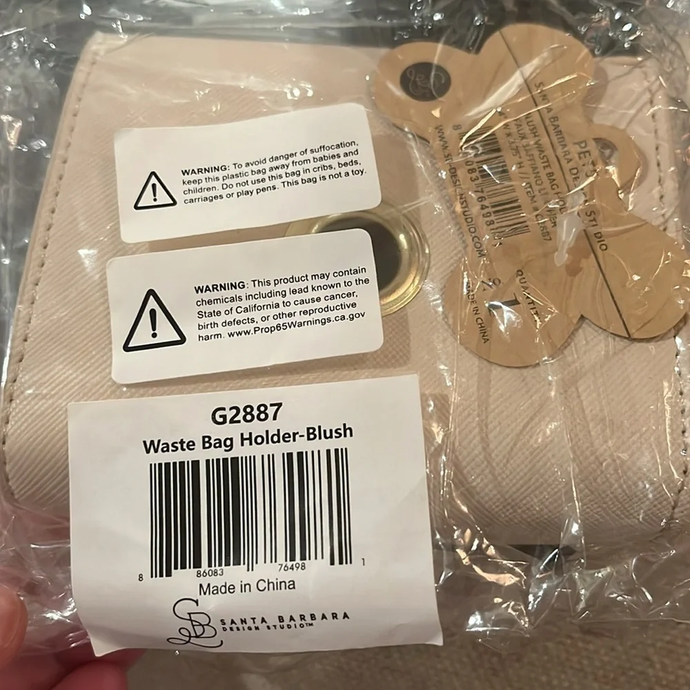 Blush Waste Bag Holder/NWT